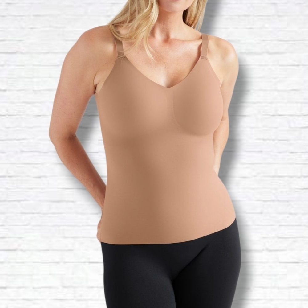 Knix LuxeLift V-Neck Peachy Pink Tank Size XL+